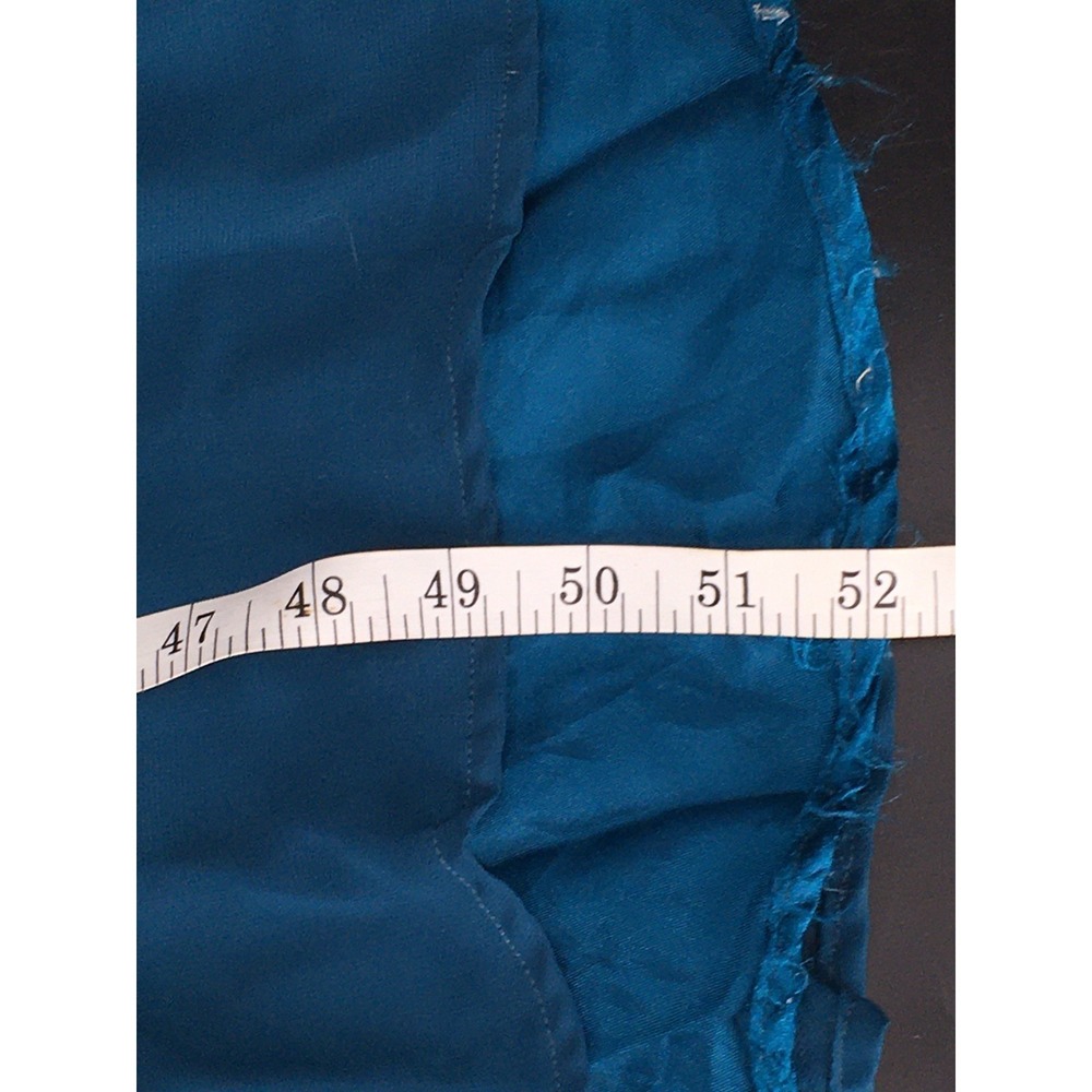 NB Bellissima Elegant Teal Evening Gown Prom Dress Cross Rhinestone Pattern Sz M - Picture 9 of 11